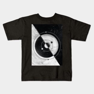 Negative Space - Marble Yin Yang (Full Bleed Version) Kids T-Shirt